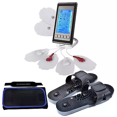 Tens Unit Muscle Stimulator Full Body Pain Relief Pulse Massager Set Belt+Shoe  • $39.99