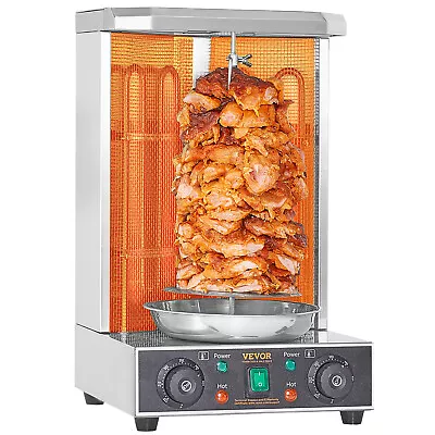 VEVOR Stainless Steel Shawarma Grill Machine Vertical Gyro Rotisserie Doner • $131.49