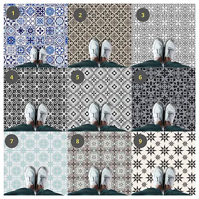 Floor Tiles Sticker Wallpaper Living Kitchen Dining Room Floor Self Adhesive • £35.95