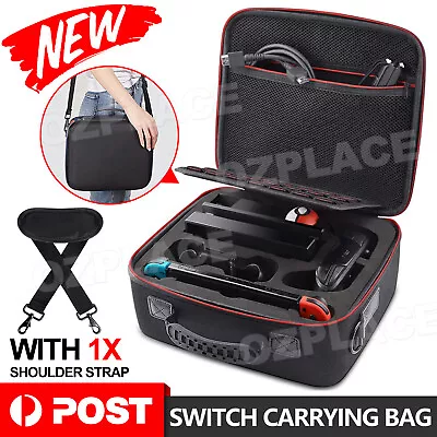 For Nintendo Switch Deluxe System Portable Carrying Bag Travel Hard Case Storage • $24.45
