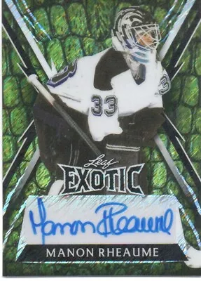 23-24 2023-24 Leaf Metal Legends Manon Rheaume AUTO Exotic #E-MR1 Lightning 4/4 • $20.50