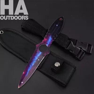 ✅CSGO Camping Tactical Survival Hunting Combat Straight Knife Gift Collection AU • $15.23