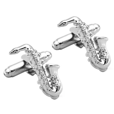 Saxophone Cuff Links Music Theme Cufflinks Instrument Saxophone Cufflinks • $6.88
