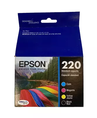 BRAND NEW Epson 220 Ink Cartridges - Black/Cyan/Magenta/Yellow EXP 06/2026 • $19.50