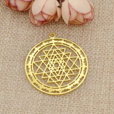 $3.36 • Buy Necklace Sri Yantra Sacred Geometry Pendant Necklace Prosperity Mandala Talisman