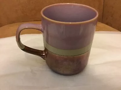 Roscher Stoneware Light Purple Tan Metal Look Iridescent Coffee Mug Cup 14oz • $5