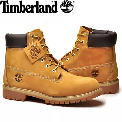 TIMBERLAND Men's 6  Premium Waterproof Boots Original Yellow Shoes Wheat Nubuck • $249