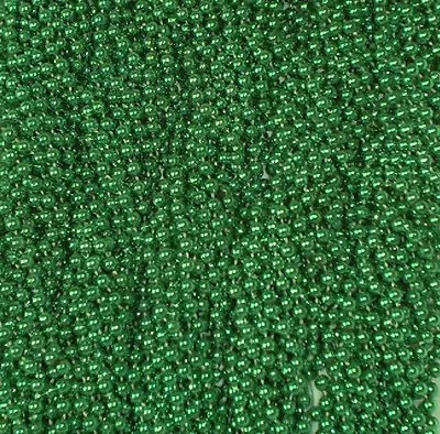 72 Green Mardi Gras Gra Beads Necklaces Party Favors 6 Dozen Lot • $13.99