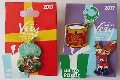 Mickey Elf & Drum & Soldier Pins 2017 Very Merry Christmas Party Disney SET Of 2 • $20