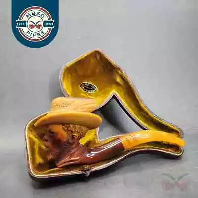 Antique Astleys Estate Block Meerschaum Pipe Genuine Amber Stem • $500