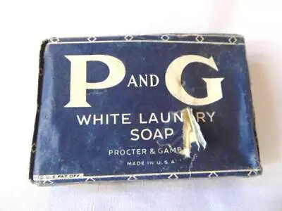 1940s P AND G White Laundry Soap Bar Orig. Wrapper PROCTER GAMBLE Never Used • $14.95