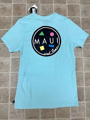 Maui And Sons T Shirt Men’s Medium Blue New With Tags $25 Original MSRP • $14.99