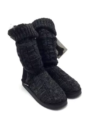 NWT Muk Luks Women's Ebony Round Toe Mid-Calf Sock Boots - Size 8 • $14.99