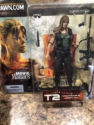 T2 McFarlane Movie Maniacs Terminator Sarah Connor Action Figure W/ Long Hair • $40