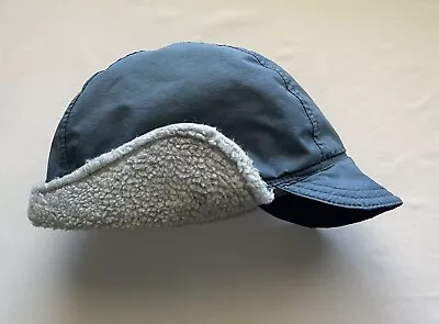 Vintage LL BEAN Fleece Lined Hat Cap Ear Flaps Unisex XL Blue Excellent USA Made • $22.99