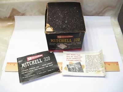 Garcia Mitchell 320 FISHING SPINNING REEL BOX ONLY WITH MANUALS • $9.99