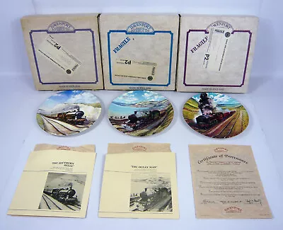 Davenport Pottery 'Great Steam Trains' Limited Edition Collectors Plates Boxed • £26.50