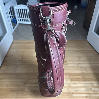Wilson Staff Professional  Vintage Burgundy  Leather Golf Bag • $99