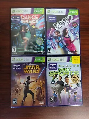 $25 • Buy Sealed New Xbox 360 Kinect Video Game Bundle Lot Dance Star Wars Sports