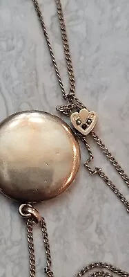 Antique Gold Shell (A & Z 1-4) Mini Locket With Heart Slide On The Chain. 11.6 G • $40