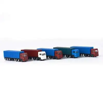 5PCS 1:150 Scale Miniature Container Truck Model N Gauge Diorama Accessories • £10.49