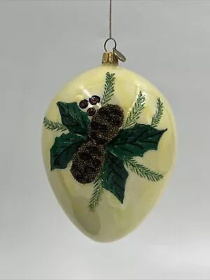 Mackenzie-Childs Holiday Pinecone Ornament Courtly Check • $89.99