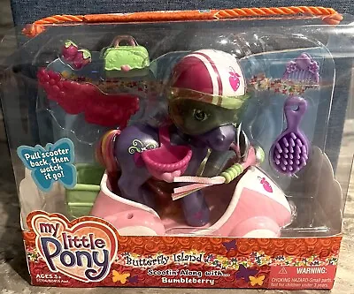 My Little Pony 2004 G3 Scootin' Along BUMBLEBERRY W/Scooter Butterfly Island NEW • $28