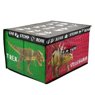 Toy Storage Collapsible Box Large Folding Chest For Kids Room Dino Design Box • £10.39