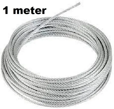 £2.04 • Buy Stainless Steel Wire Rope Metal Cable Rigging 7 X 7 1mm 2mm 3mm 4mm 5mm 6mm 8mm