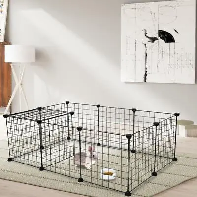 $26.99 • Buy Portable Pet Playpen Puppy Dog Fences Gate Home Indoor Outdoor Fence Exercise