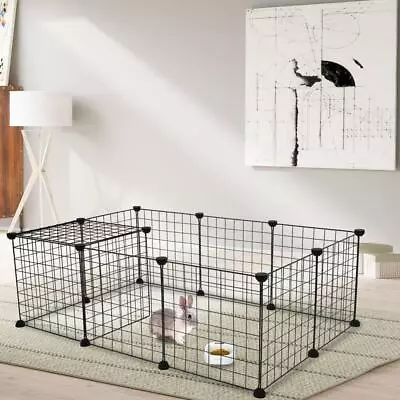 Portable Pet Playpen Puppy Dog Fences Gate Home Indoor Outdoor Fence Exercise • $21.39