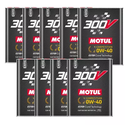 Motul 300V Competition 0W40 100% Synthetic Engine Racing Oil 110857 2L 9 Pack • $294.91