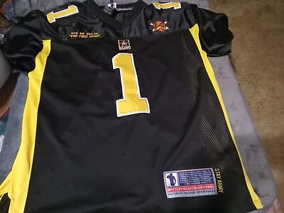 U.S. ARMY Stay Strong #1 FOOTBALL JERSEY Black Gold Men's XL • $30