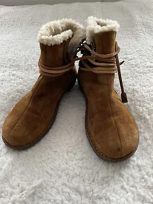UGG Boots Sheepskin Brown Leather Chukka Australia Cove 5749 Women’s US 10 • $50