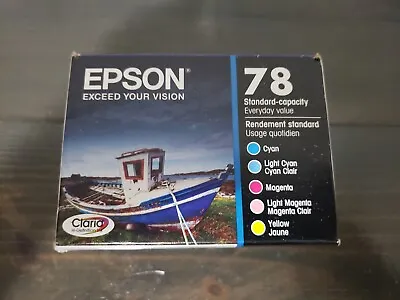 Epson 78 Pack Of 5 Color Ink Cartridges Light Cyan Magenta Yellow Dated 2025 E • $54.91