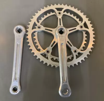 Vintage Campagnolo Record Super Record Drilled Fluted Road Bike Crankset 42 53 • $160.65