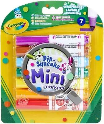 Crayola – 7 Pip Squeak Mini Markers Felt Tip Pens Set • £5.95