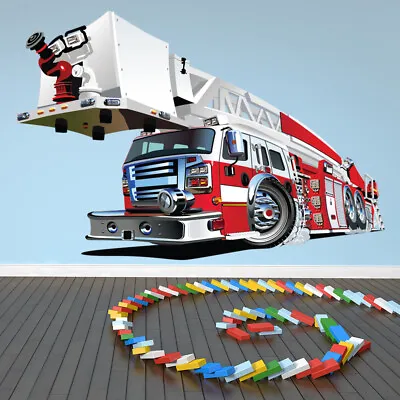 £10.98 • Buy Fire Truck Fire Engine Wall Sticker WS-41179