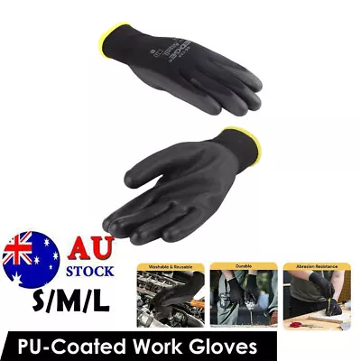 PU Coated Work Safety Gloves General Purpose Mechanic Hand Protection 1PAIR • $14.99