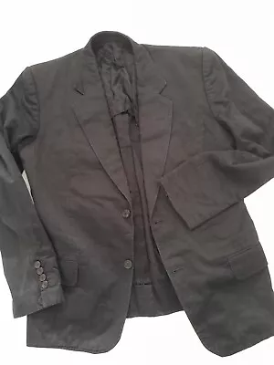 Yves Saint Laurent Mens Black Cotton Blazer Jacket | Vintage Designer M  • £59