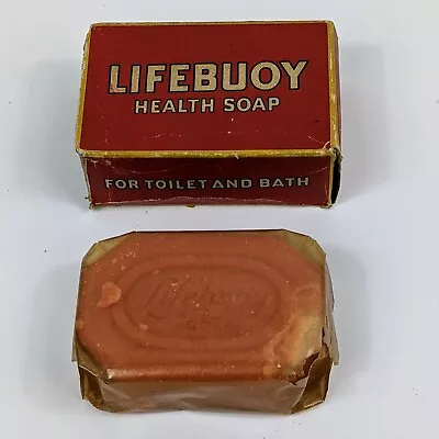 Vintage 1940s Lifebuoy Health Bath Soap Still Wrapped Box Lever Brothers UNUSED • $19.95
