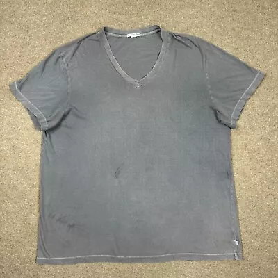 James Perse T Shirt Mens Size 5 Gray Short Sleeve V Neck Casual Adults Slim • $10.75