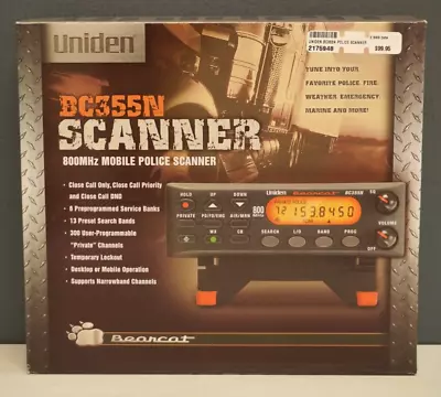 UNIDEN DIGITAL READY BC355N 800MHz 300 CHANNEL BASE MOBILE SCANNER • $84.96