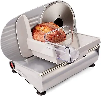 Meat Slicer Electric Food Cutter For Bread Meat Cheese 150W 3x19cm Blades • £81.99
