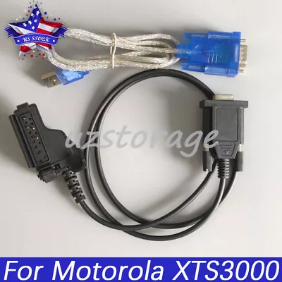 Radio USB Programming Cable & Support For Motorola XTS3000 I II & III RKN4035 • $52.05