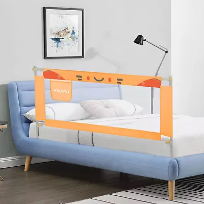 71  Baby Bed Rail Crib Toddlers Guard Adjustable Height Kid Boys Girls Protector • $35.99