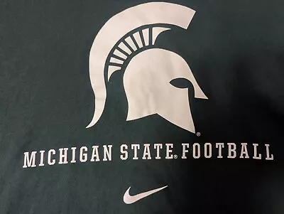 Nike Dri-Fit Michigan State Spartans 🏈 Mens Size M Green Long Sleeve Crew Neck  • $13.33