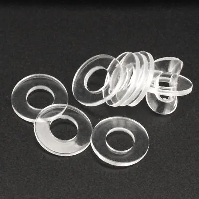 Transparent Plastic Flat Washers Insulating Washer Round Gasket Soft M3 M4-M20 • $2.84