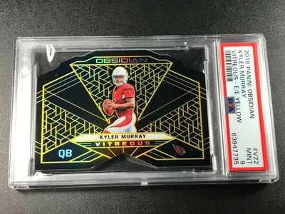 $600 • Buy Kyler Murray 2019 Panini Obsidian V22 Vitreous Electric Etch Yellow Rc /10 Psa 9