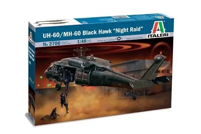 Italeri 2706 1/48 Scale Model Helicopter Kit UH/MH-60 Black Hawk Night Raid • $35.09